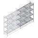 Hygiënische stelling 6611 1800x1080x460 mm (hxbxd) 4 niveaus aanbouwsectie