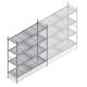 Hygiënische stelling 6611 1800x1080x560 mm (hxbxd) 4 niveaus beginsectie