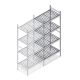 Hygiënische stelling 6611 1800x780x560 mm (hxbxd) 4 niveaus aanbouwsectie