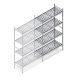 Hygiënische stelling 6611 1800x900x460 mm (hxbxd) 4 niveaus aanbouwsectie