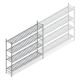 Hygiënische stelling 6811 1800x1500x360 mm (hxbxd) 4 niveaus beginsectie