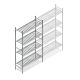 Hygiënische stelling 6811 1800x960x360 mm (hxbxd) 4 niveaus beginsectie