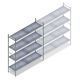 Hygiënische stelling 6622 1800x1080x460 mm (hxbxd) 4 niveaus beginsectie