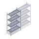 Hygiënische stelling 6622 1800x900x460 mm (hxbxd) 4 niveaus beginsectie