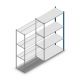 Legbordstelling Medium Duty 2000x1150x500mm (hxbxd) 4 niveaus blauw aanbouwsectie
