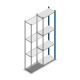Legbordstelling Medium Duty 2000x550x300mm (hxbxd) 4 niveaus blauw aanbouwsectie