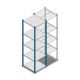 Legbordstelling Medium Duty 2000x550x600mm (hxbxd) 5 niveaus blauw beginsectie