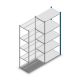 Legbordstelling Medium Duty 2000x850x500mm (hxbxd) 5 niveaus blauw aanbouwsectie