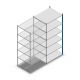 Legbordstelling Medium Duty 2000x1000x800mm (hxbxd) 6 niveaus blauw aanbouwsectie