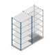 Legbordstelling Medium Duty 2000x1000x800mm (hxbxd) 6 niveaus blauw beginsectie