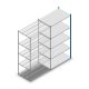 Legbordstelling Medium Duty 2200x1150x700mm (hxbxd) 5 niveaus blauw aanbouwsectie