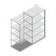 Legbordstelling Medium Duty 2200x1150x800mm (hxbxd) 5 niveaus blauw aanbouwsectie