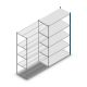 Legbordstelling Medium Duty 2200x1300x600mm (hxbxd) 5 niveaus blauw aanbouwsectie