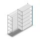 Legbordstelling Medium Duty 2200x1300x600mm (hxbxd) 6 niveaus blauw aanbouwsectie