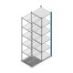 Legbordstelling Medium Duty 2000x550x600mm (hxbxd) 6 niveaus blauw aanbouwsectie