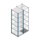 Legbordstelling Medium Duty 2000x550x700mm (hxbxd) 6 niveaus blauw beginsectie