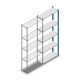 Legbordstelling Medium Duty 2200x850x300mm (hxbxd) 5 niveaus blauw aanbouwsectie