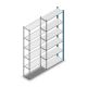 Legbordstelling Medium Duty 2200x850x300mm (hxbxd) 6 niveaus blauw aanbouwsectie