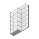 Legbordstelling Medium Duty 2200x850x400mm (hxbxd) 6 niveaus blauw aanbouwsectie