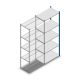 Legbordstelling Medium Duty 2200x850x500mm (hxbxd) 5 niveaus blauw aanbouwsectie