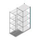 Legbordstelling Medium Duty 2200x850x700mm (hxbxd) 5 niveaus blauw aanbouwsectie