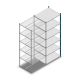 Legbordstelling Medium Duty 2200x850x700mm (hxbxd) 6 niveaus blauw aanbouwsectie
