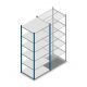 Legbordstelling Medium Duty 2000x850x700mm (hxbxd) 6 niveaus blauw beginsectie
