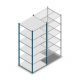 Legbordstelling Medium Duty 2000x850x800mm (hxbxd) 6 niveaus blauw beginsectie