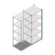 Legbordstelling Medium Duty 2500x1000x800mm (hxbxd) 5 niveaus blauw aanbouwsectie