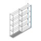 Legbordstelling Medium Duty 2500x1150x400mm (hxbxd) 5 niveaus blauw aanbouwsectie
