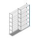 Legbordstelling Medium Duty 2500x1150x400mm (hxbxd) 6 niveaus blauw aanbouwsectie