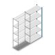 Legbordstelling Medium Duty 2500x1150x500mm (hxbxd) 5 niveaus blauw aanbouwsectie