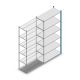 Legbordstelling Medium Duty 2500x1150x500mm (hxbxd) 6 niveaus blauw aanbouwsectie