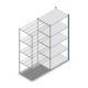 Legbordstelling Medium Duty 2500x1150x800mm (hxbxd) 5 niveaus blauw aanbouwsectie