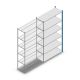 Legbordstelling Medium Duty 2500x1300x500mm (hxbxd) 6 niveaus blauw aanbouwsectie