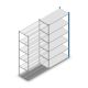 Legbordstelling Medium Duty 2500x1300x600mm (hxbxd) 6 niveaus blauw aanbouwsectie