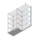 Legbordstelling Medium Duty 2500x1300x800mm (hxbxd) 5 niveaus blauw aanbouwsectie