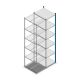 Legbordstelling Medium Duty 2500x550x700mm (hxbxd) 6 niveaus blauw aanbouwsectie