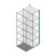 Legbordstelling Medium Duty 2500x550x800mm (hxbxd) 6 niveaus blauw aanbouwsectie