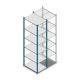 Legbordstelling Medium Duty 2500x550x800mm (hxbxd) 6 niveaus blauw beginsectie
