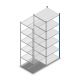 Legbordstelling Medium Duty 2500x850x800mm (hxbxd) 6 niveaus blauw aanbouwsectie