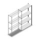 Legbordstelling Medium Duty 2000x1150x400mm (hxbxd) 4 niveaus antraciet aanbouwsectie