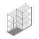 Legbordstelling Medium Duty 2000x1150x800mm (hxbxd) 4 niveaus antraciet aanbouwsectie