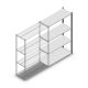 Legbordstelling Medium Duty 2000x1300x500mm (hxbxd) 4 niveaus antraciet aanbouwsectie
