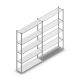 Legbordstelling Medium Duty 2200x1300x300mm (hxbxd) 5 niveaus verzinkt beginsectie
