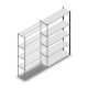 Legbordstelling Medium Duty 2200x1300x400mm (hxbxd) 5 niveaus antraciet aanbouwsectie
