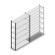 Legbordstelling Medium Duty 2200x1300x400mm (hxbxd) 6 niveaus antraciet beginsectie