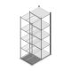 Legbordstelling Medium Duty 2200x550x700mm (hxbxd) 5 niveaus antraciet aanbouwsectie