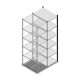 Legbordstelling Medium Duty 2200x550x800mm (hxbxd) 6 niveaus antraciet aanbouwsectie
