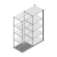 Legbordstelling Medium Duty 2200x850x700mm (hxbxd) 5 niveaus antraciet aanbouwsectie